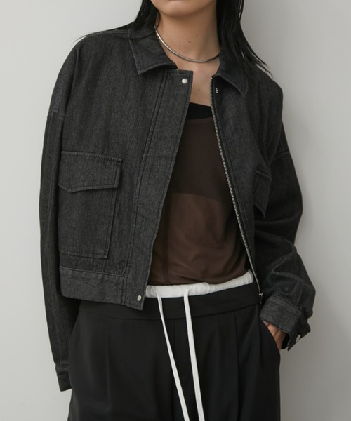 「Aunt Marie's」 ブルゾン FREE ネイビー レディース_画像9