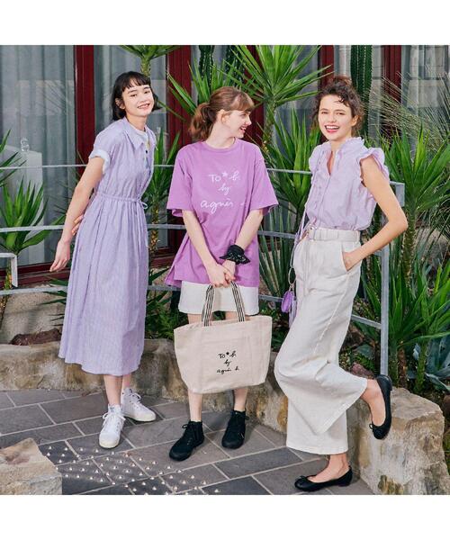 「To b. by agnes b.」 トートバッグ FREE ホワイト系その他 レディース_画像9
