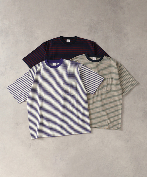 journal standard luxe ボーダーTシャツ 半袖 ポケット付 JOURNAL STANDARD J.S HOMESTEAD tシャツ BRENT / ブレント 別注