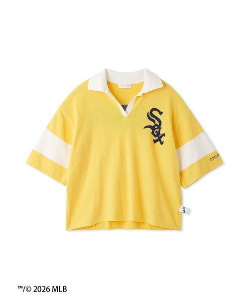 SNIDEL  イエロー ルームウェア　MLB コラボ SNIDEL HOME パジャマ ルームウェア 「MLB」ニットプルオーバー