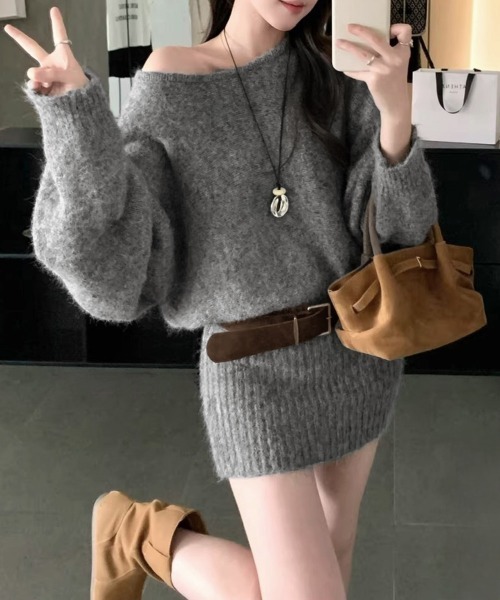 「Miniministore」 ニットワンピース FREE アイボリー レディース_画像2