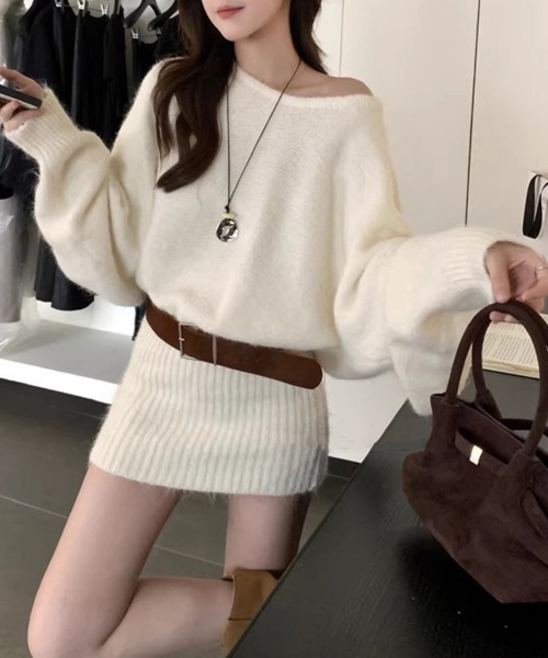 「Miniministore」 ニットワンピース FREE アイボリー レディース_画像7