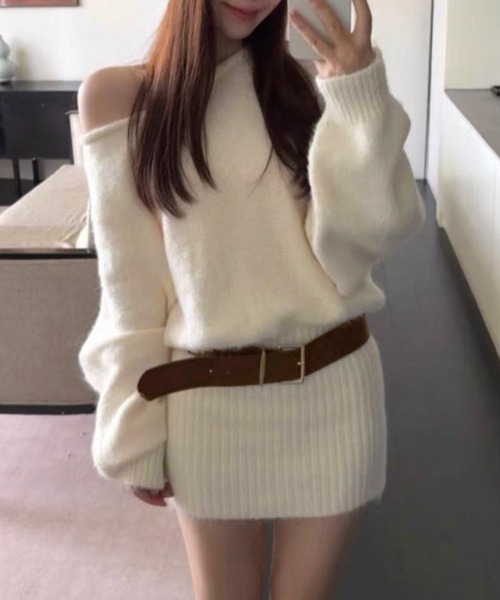 「Miniministore」 ニットワンピース FREE アイボリー レディース_画像9