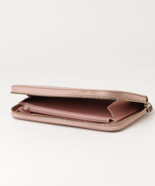 グッチ 長財布 マイクロシマ シマ インターロッキング 金具 ピンクベージュ GUCCI（グッチ） マイクログッチシマ 長財布 - ピンク レディース
