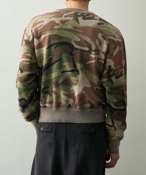 カーディガン 「KHOKI/コッキ」Camo Sweat Cardigan メンズの画像