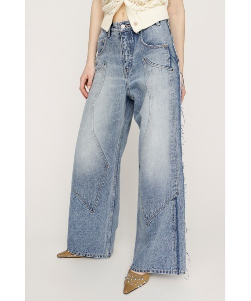 SLY（スライ） ジーンズ デニム デニムパンツ L/W PATCHED PANEL FLARE