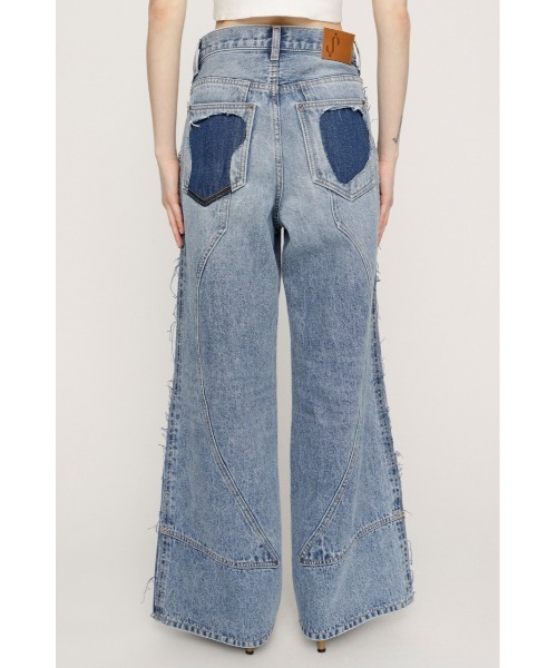 SLY（スライ） ジーンズ デニム デニムパンツ L/W PATCHED PANEL FLARE