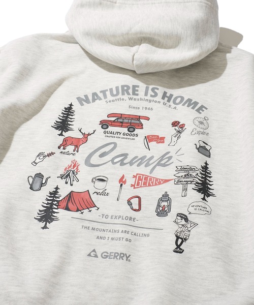「GERRY」 プルオーバーパーカー MEDIUM アッシュグレー メンズ_画像9