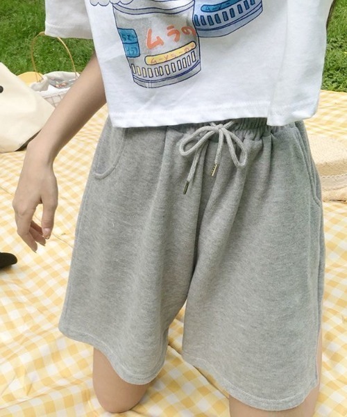 ViViDAY ワイドパンツ スウェットパンツ ジャージ スウェットハーフ