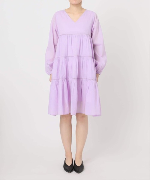 SLOBE IENA ワンピース38サイズ　ピンク　スローブイエナ SLOBE IENA（スローブイエナ） ワンピース 「追加」コットンボイル