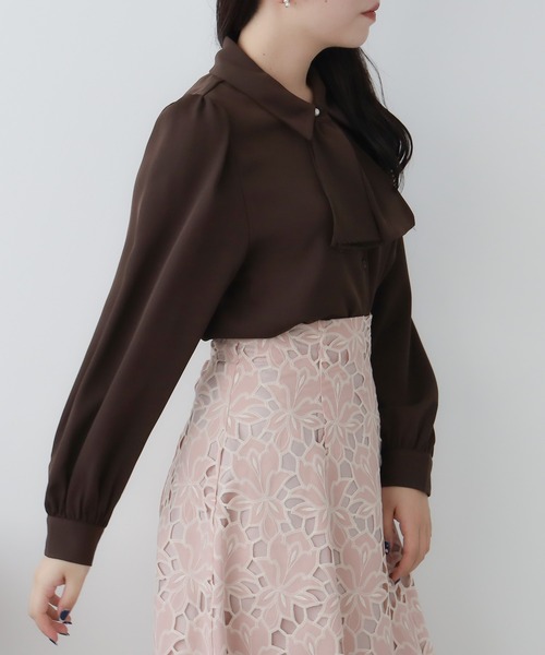 「ASTORIA ODIER」 長袖シャツ SMALL ブラウン レディース_画像3