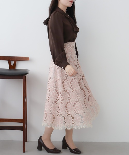 「ASTORIA ODIER」 長袖シャツ SMALL ブラウン レディース_画像5