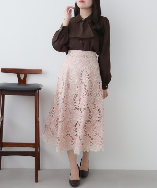 「ASTORIA ODIER」 長袖シャツ SMALL ブラウン レディース_画像6