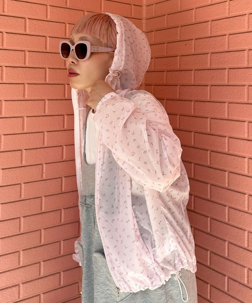 Alley Tokyo パーカー シアー小花柄zipパーカー レディース : ZOZOTOWN