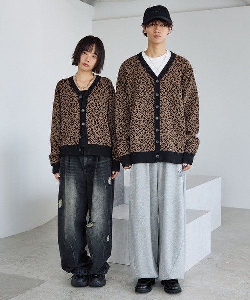 「PBLIM」 ニットカーディガン SMALL チャコールグレー レディース_画像8