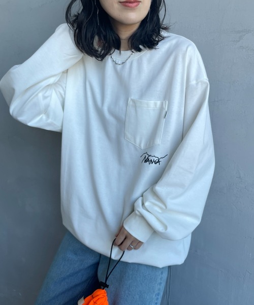 NANGA（ナンガ） tシャツ 別注 ドローコード付き ポケットロング