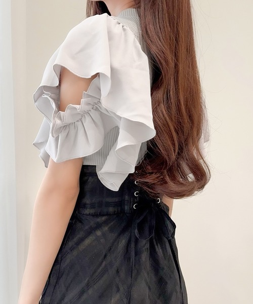 「mily bilet」 ノースリーブワンピース LARGE アイボリー レディース_画像4