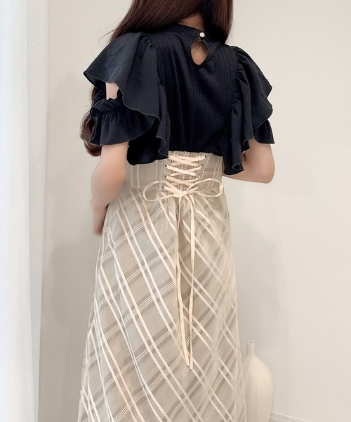 「mily bilet」 ノースリーブワンピース LARGE アイボリー レディース_画像8