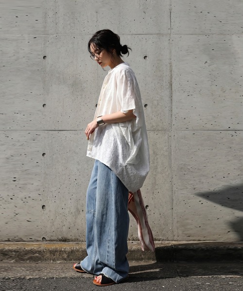 「antiqua」 半袖ブラウス ONESIZE ブラック レディース_画像2