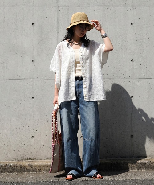 「antiqua」 半袖ブラウス ONESIZE ブラック レディース_画像5