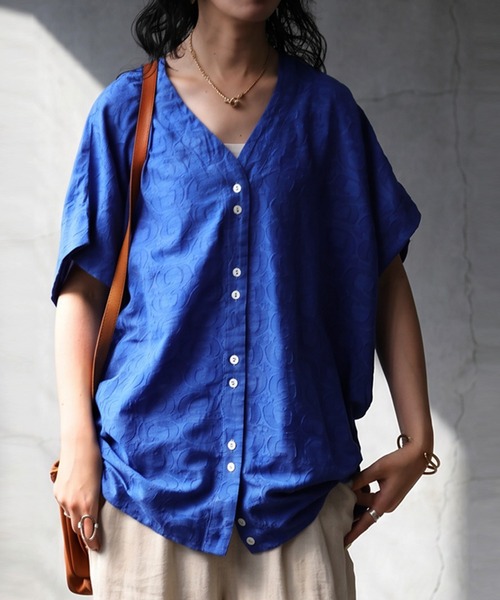 「antiqua」 半袖ブラウス ONESIZE ブラック レディース_画像8