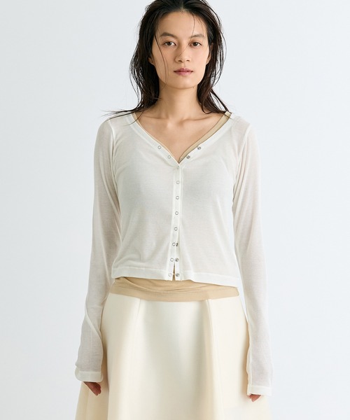 CLANE（クラネ） tシャツ 「CLANE/クラネ」CURVED NECK LAYERED SET
