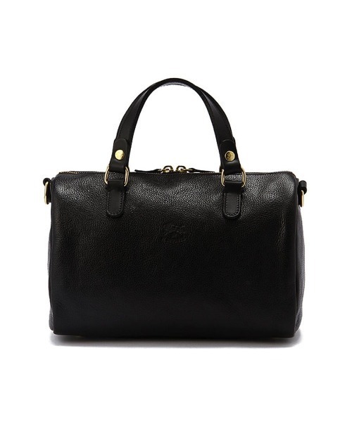 【超美品】イルビゾンテ　ボストンバッグ　革　黒 IL BISONTE（イルビゾンテ） ボストンバッグ IL BISONTE / ORIGINAL