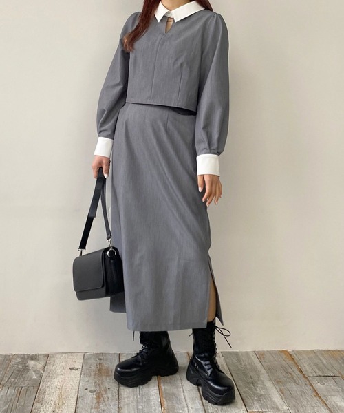 179/WG ワンピース クレリックセットアップワンピース : ZOZOTOWN