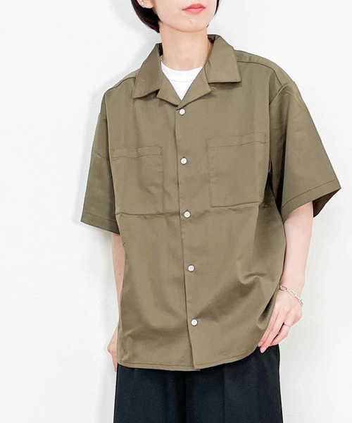 シャツ TR 半袖オープンカラーシャツ メンズ レディース