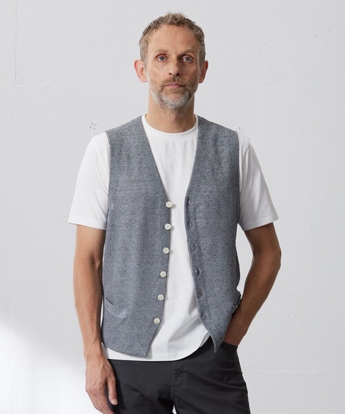 J.PRESS（J.プレス） ベスト ジレ 「HYBRID LINEN」アンカーベスト