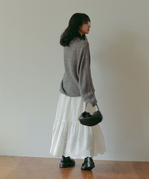 IRENE◆セーター(厚手)/36/モヘア/GRY/無地/21A81004 ニット セーター モヘアミックスニット レディース : ZOZOTOWN