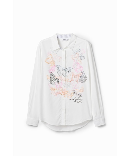 ブラウス シャツ バタフライスケッチ シャツ レディース Desigual ブラウス シャツ バタフライスケッチ レディース