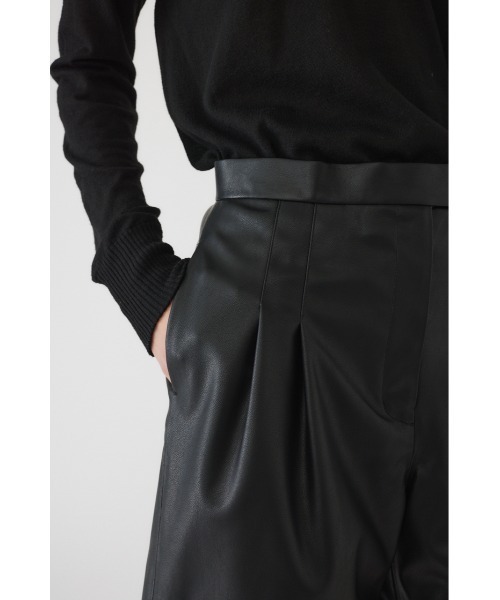 RIM.ARK スラックス パンツ Faux leather half PT レディース