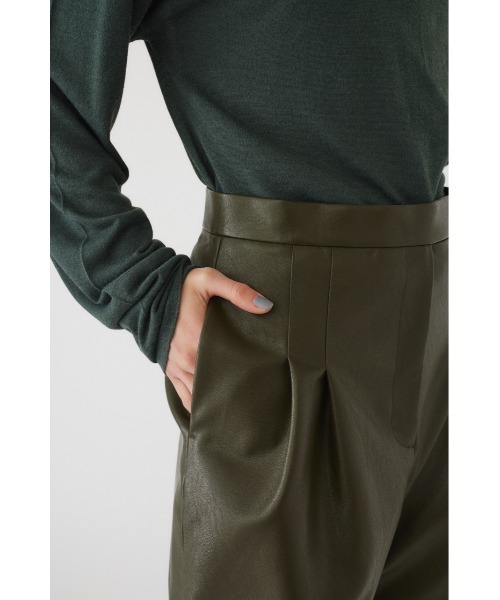 RIM.ARK スラックス パンツ Faux leather half PT レディース