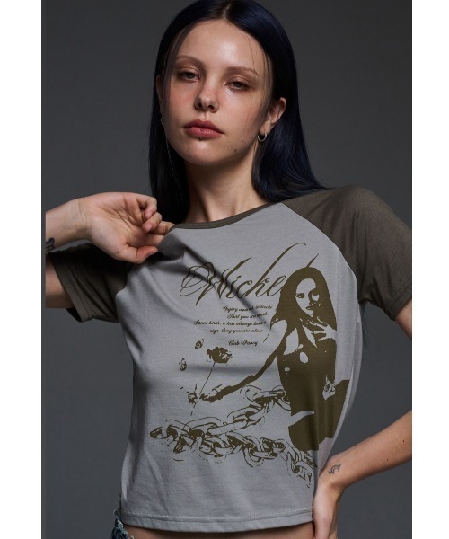 tシャツ A'GEM/9 × .kom 「 FANCY CLUB/ファンシークラブ」 WICKED REGLAN STANDARD TEE/ラグラン