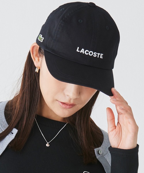 LACOSTE キャップ 帽子 ウォッシュドツイルローキャップ メンズ