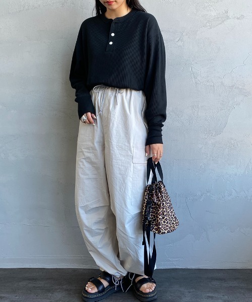 tシャツ 「HEALTHKNIT/ヘルスニット」 別注 クルーネック ワッフルボーダーTシャツ レディース Healthknit tシャツ 「HEALTHKNIT/ヘルスニット」 別注 ヘンリー