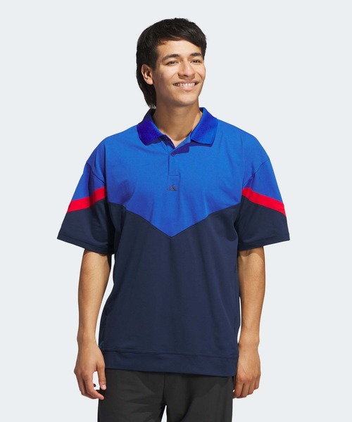 大学生協 割引 adidas ポロシャツ ツイストニット オーバーサイズ カラー メンズウェア