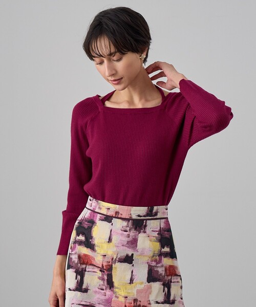 Muffin　美品✨アナイ ウールカシミヤ リボンビジュープルオーバー ANAYI（アナイ）の「ウールカシミヤリボンビジュー プルオーバー