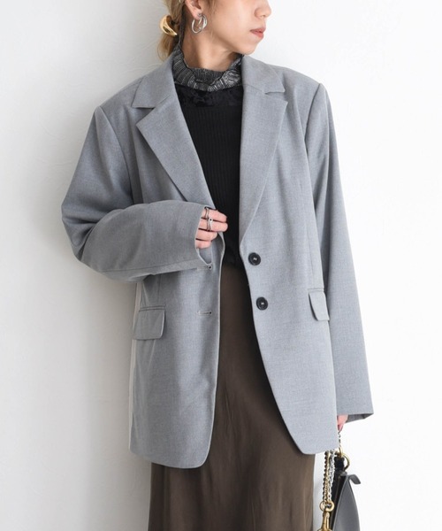 eimee law ライトグレー テーラードジャケット Eimee Law ジャケット テーラードジャケット サイドライン