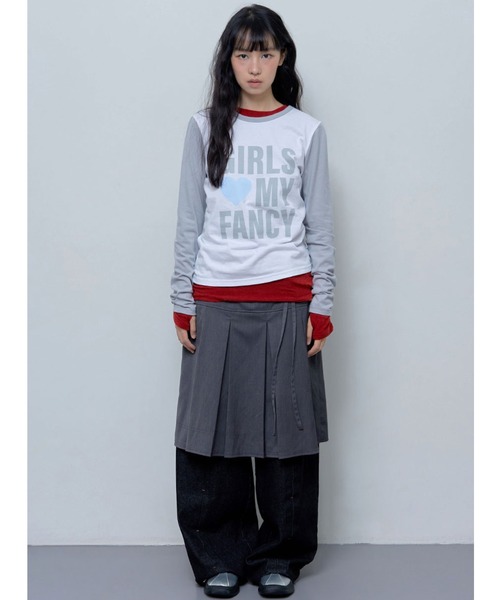 tシャツ A'GEM/9 × .kom 「 FANCY CLUB/ファンシークラブ」 WE MAKES TROUBLE LONG SLEEVE/メイク A'GEM/9 × .kom 『 FANCY CLUB/ファンシークラブ』 WE MAKES