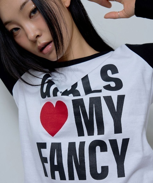 tシャツ A'GEM/9 × .kom 「 FANCY CLUB/ファンシークラブ」 GIRLS MY FANCY LONG SLEEVE/ガールズマ FANCY CLUB tシャツ A'GEM/9 × .kom 「 CLUB/ファンシークラブ