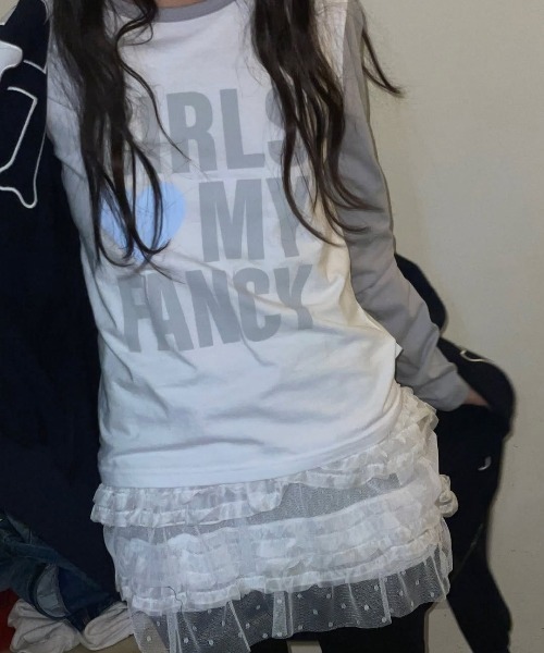 tシャツ A'GEM/9 × .kom 「 FANCY CLUB/ファンシークラブ」 GIRLS MY FANCY LONG SLEEVE/ガールズマ FANCY CLUB tシャツ A'GEM/9 × .kom 「 CLUB/ファンシークラブ