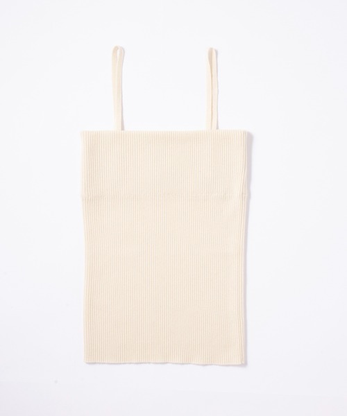 エレガンセーゼ elegancese 【elegancese】Rib camisole （ホワイト） Elegancese キャミソール 「elegancese」Rib camisole カシミヤ