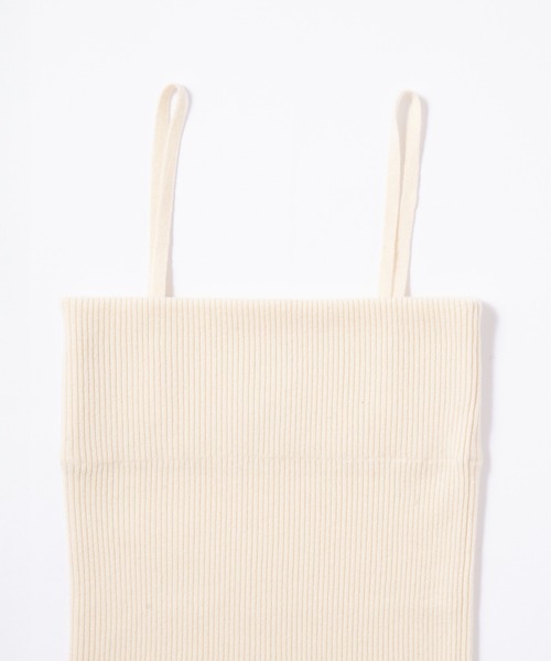エレガンセーゼ elegancese 【elegancese】Rib camisole （チャコールグレー） Elegancese キャミソール 「elegancese」Rib camisole カシミヤ