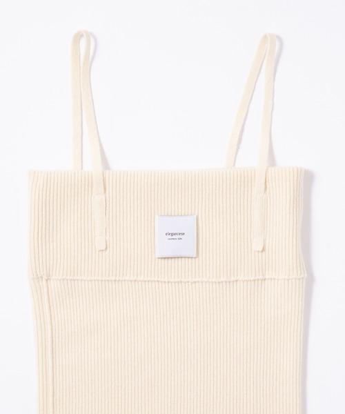 エレガンセーゼ elegancese 【elegancese】Rib camisole （ホワイト） Elegancese キャミソール 「elegancese」Rib camisole カシミヤ