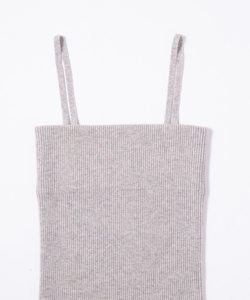 エレガンセーゼ elegancese 【elegancese】Rib camisole （ホワイト） Elegancese キャミソール 「elegancese」Rib camisole カシミヤ