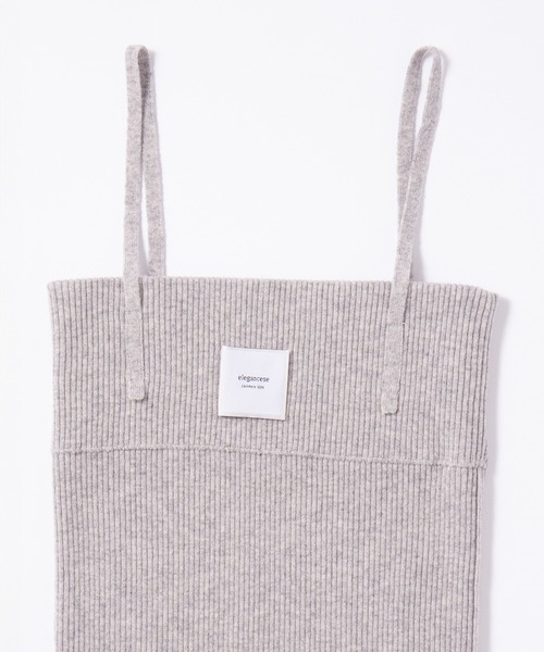 エレガンセーゼ elegancese 【elegancese】Rib camisole （ホワイト） Elegancese キャミソール 「elegancese」Rib camisole カシミヤ