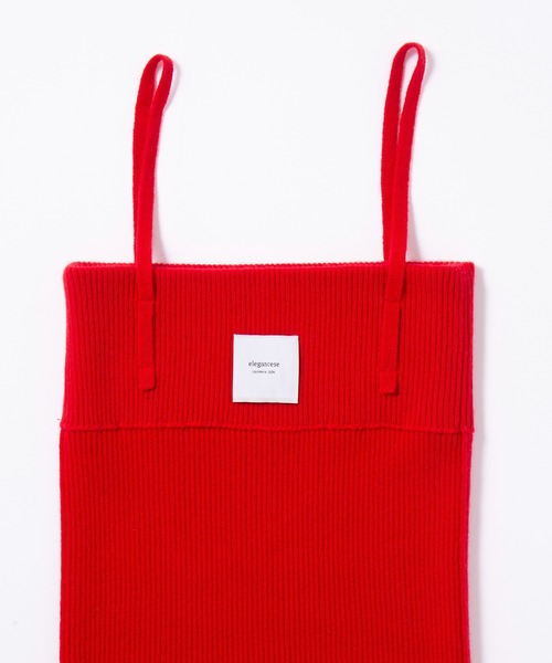 エレガンセーゼ elegancese 【elegancese】Rib camisole （ホワイト） Elegancese キャミソール 「elegancese」Rib camisole カシミヤ