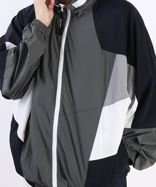 SHAKA WeAR（シャカウェア） ナイロンジャケット ライン切替 ナイロン